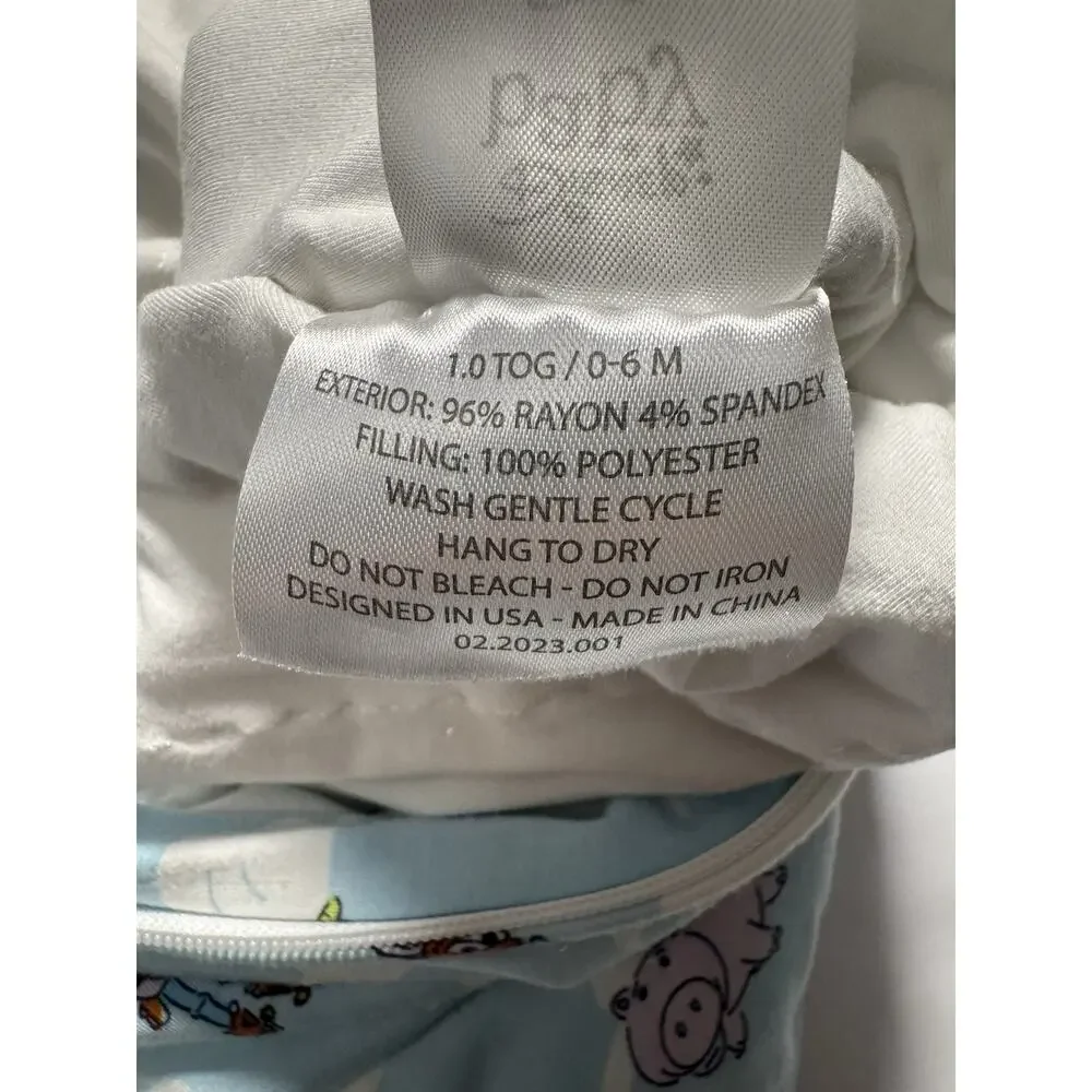 Disney Baby Toy Story Sleep Sack & Hat 0-6M 1.0 TOG Blue Cloud Print